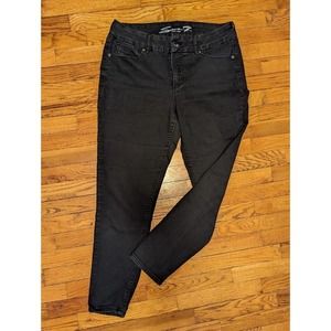Seven7 Womens Skinny Jeans Size 16 Denim Black Tummyless‎ Stretch Mid Rise